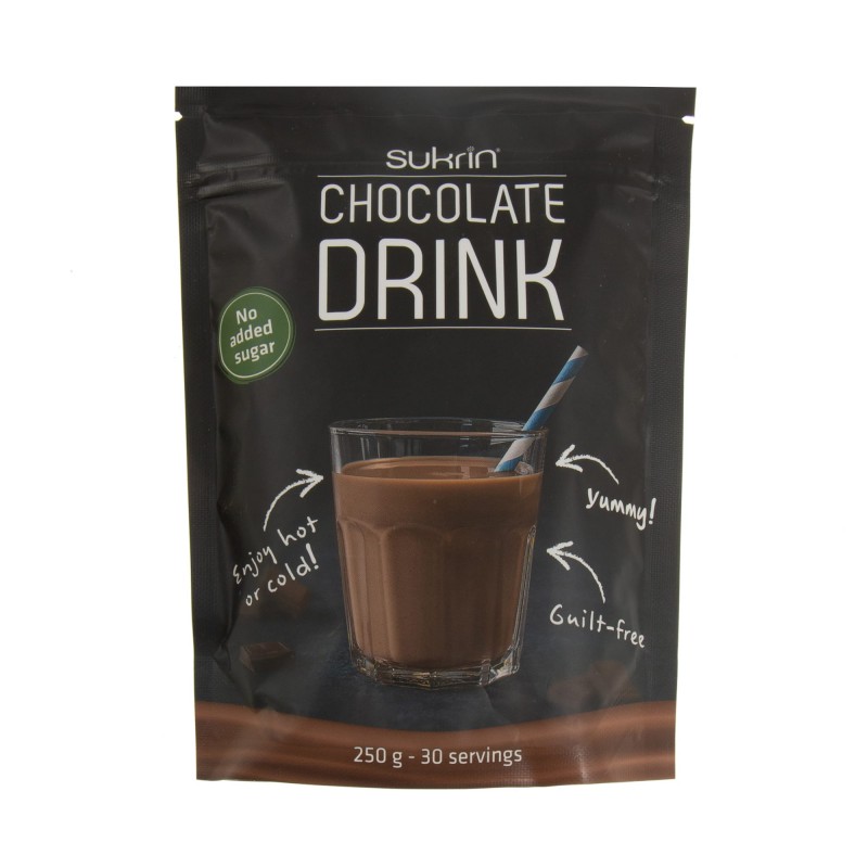 Σοκολατούχο ρόφημα χωρίς ζάχαρη chocolate drink no added sugar Keto friendly 250gr Sukrin