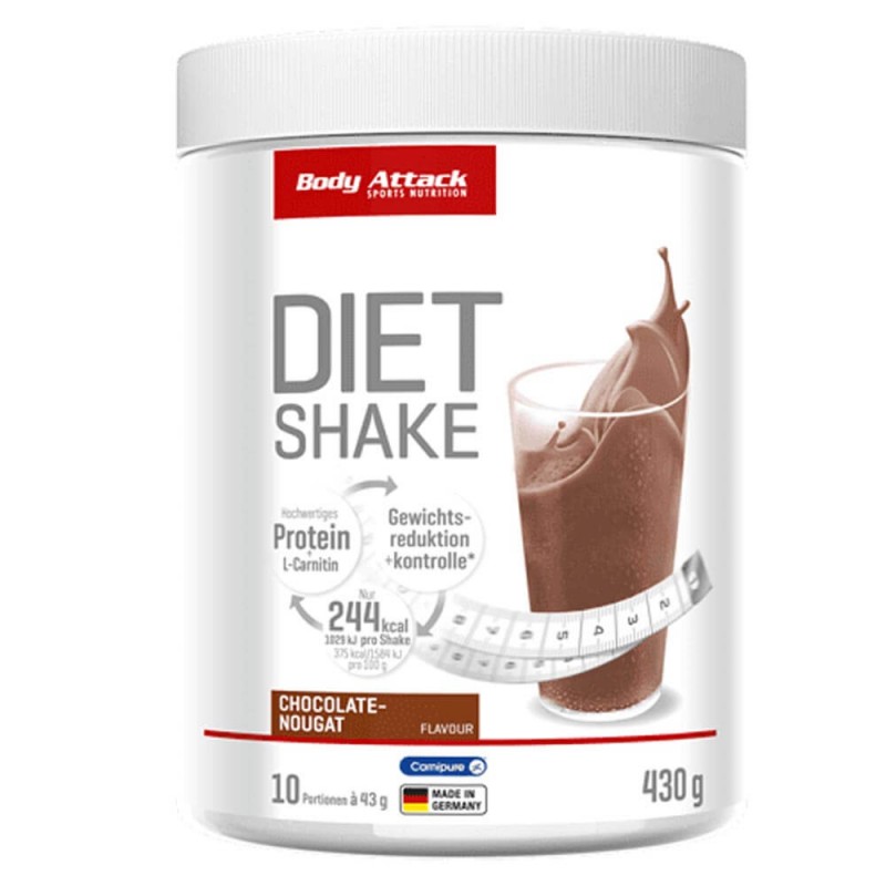 Πρωτεΐνη Diet shake με λιποτροπικα Chocolate 430gr Body Attack 