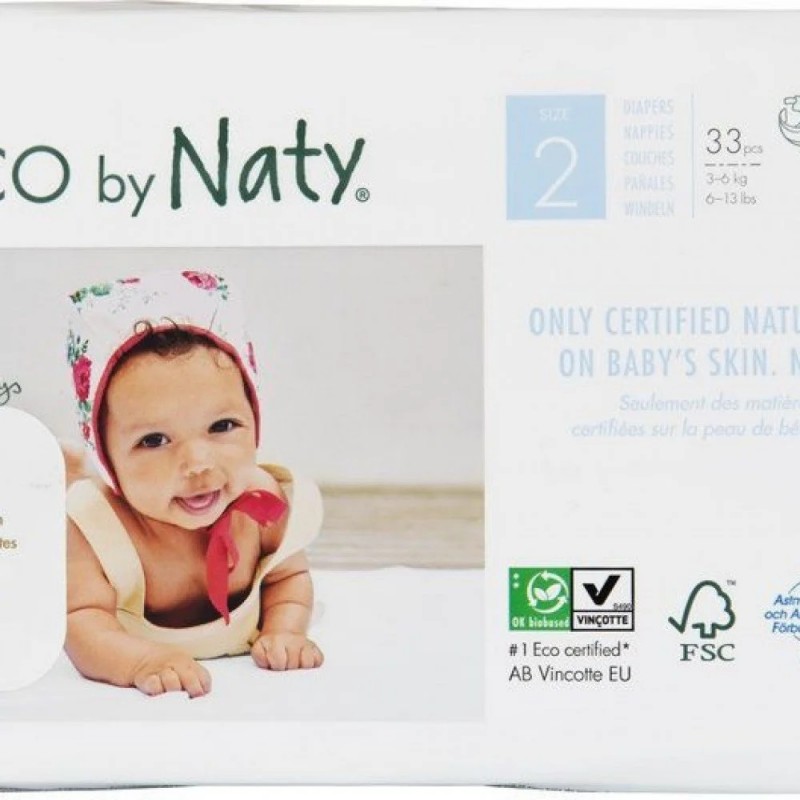 Οικολογικές πάνες μίνι Νο2 για 3-6kg (33 τεμάχια) ECO by Naty Οικολογικές πάνες μίνι Νο2 για 3-6kg (33 τεμάχια) ECO by Naty