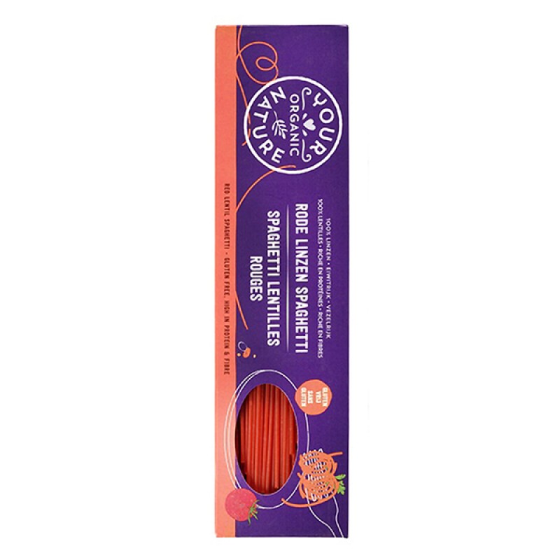 Βιολογικό Σπαγγέτι κόκκινης φακής 250gr