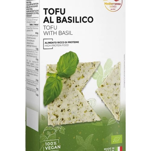 Βιολογικό Τοφου με Βασιλικό 200gr Mediterranea 