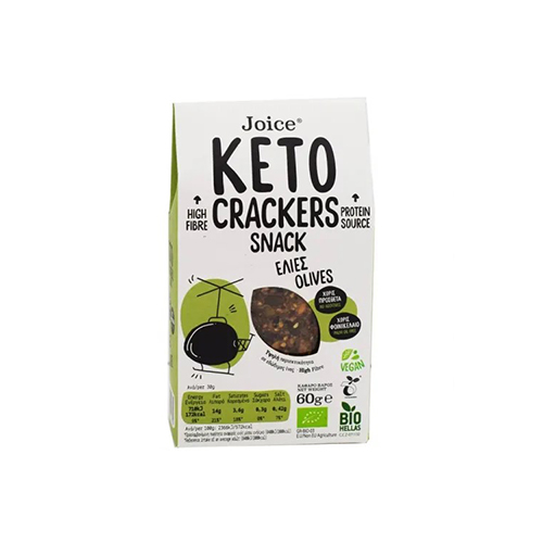 Keto Vegan κράκερ με ελιές “Joice” 60gr