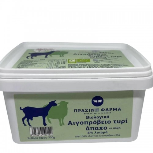 Βιολογικό τυρί αιγοπρόβειο με χαμηλά λιπάρα σε άλμη Πράσινη Φάρμα 350gr