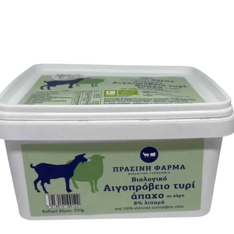 Βιολογικό τυρί αιγοπρόβειο με χαμηλά λιπάρα σε άλμη Πράσινη Φάρμα 350gr