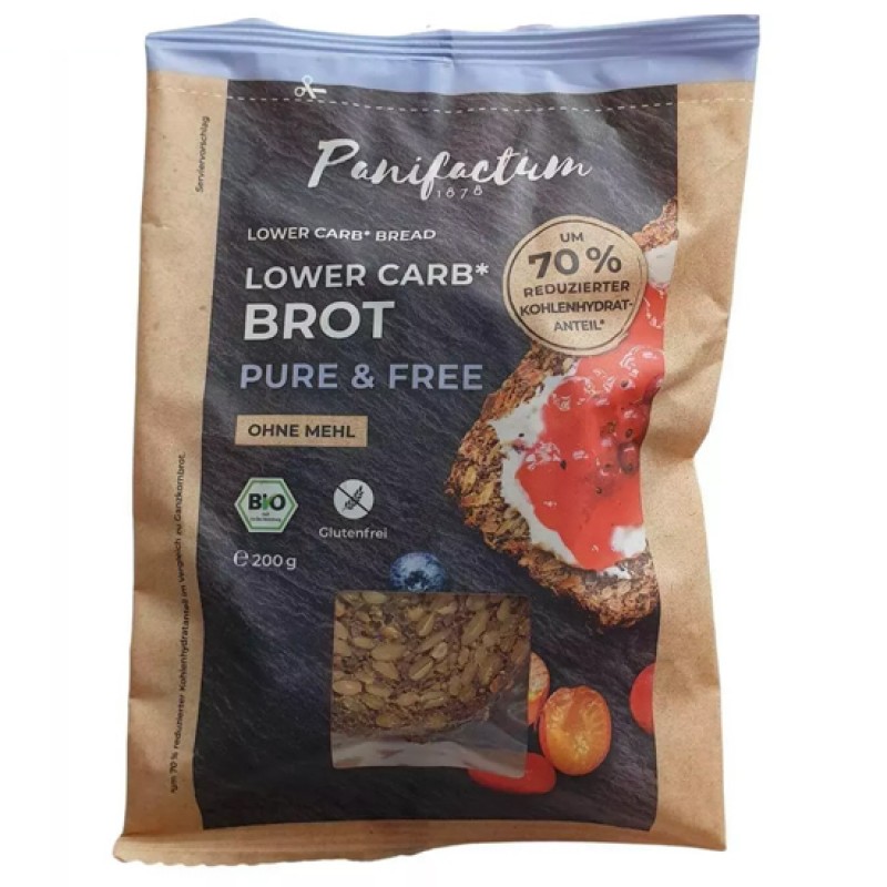 Βιολογικό Ψωμί πολύσπορο σε φέτες Low Carb Keto friendly χωρίς γλουτένη 200gr Panifactum