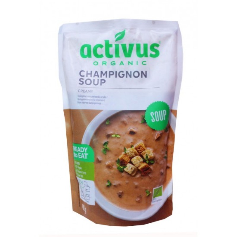 Βιολογική Creamy Σούπα μανιταριών (έτοιμη για κατανάλωση) χωρίς γλουτένη 400gr Activus Βιολογική Creamy Σούπα μανιταριών (έτοιμη για κατανάλωση) χωρίς γλουτένη 400gr Activus