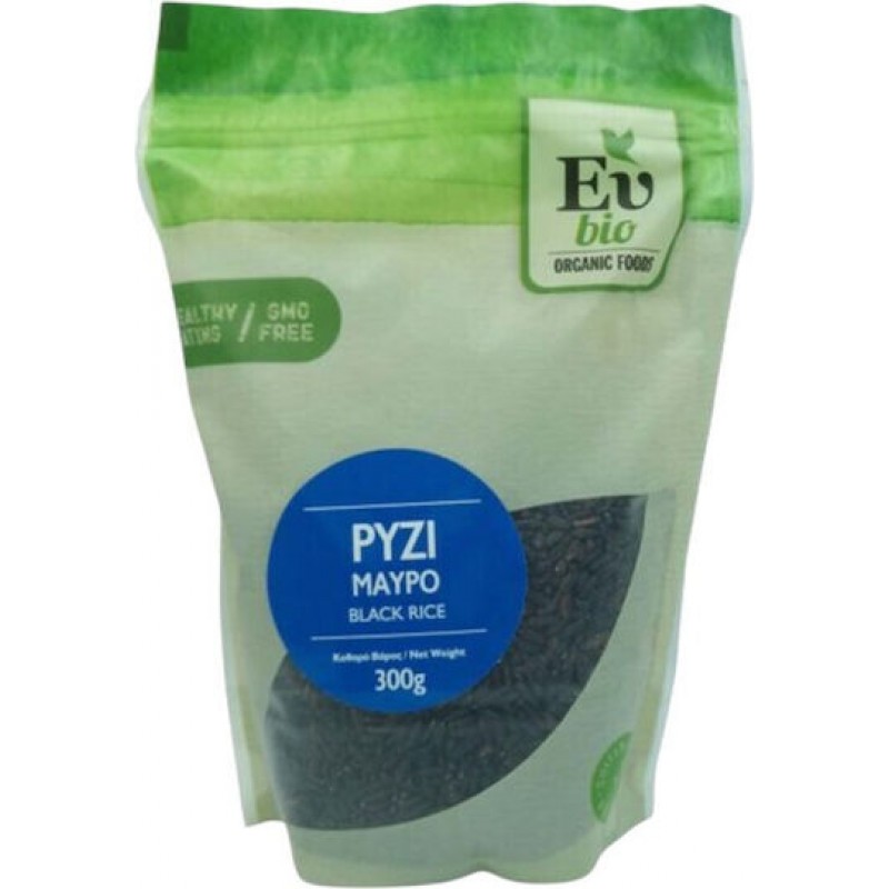 Βιολογικό Ρύζι μαύρο black rice 300gr Eubio