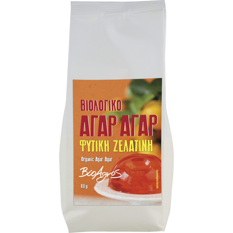 Βιολογικό Αγάρ Αγάρ (φυτική Ζελατίνη) 60gr Βιοαγρός