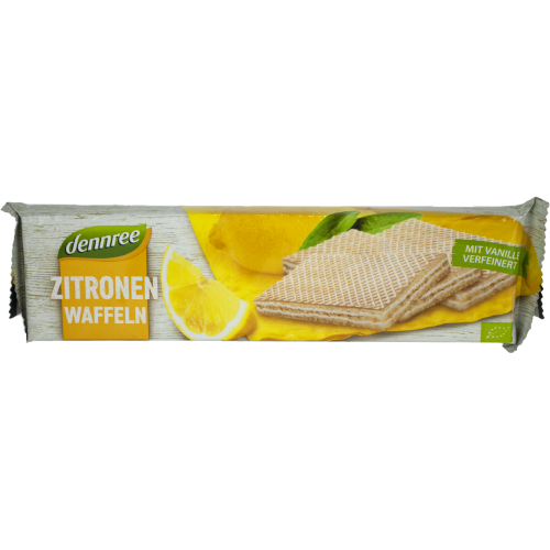 Βιολογική Γκοφρέτα λεμόνι βανίλια 125gr Dennree