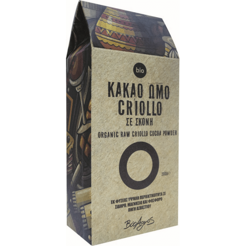 Βιολογικό κακάο ωμό Criollo Raw 200gr Βιοαγρός