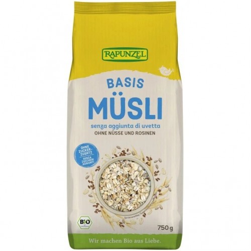  Βιολογικό μούσλι βασικό χωρίς ζάχαρη 750gr Rapunzel