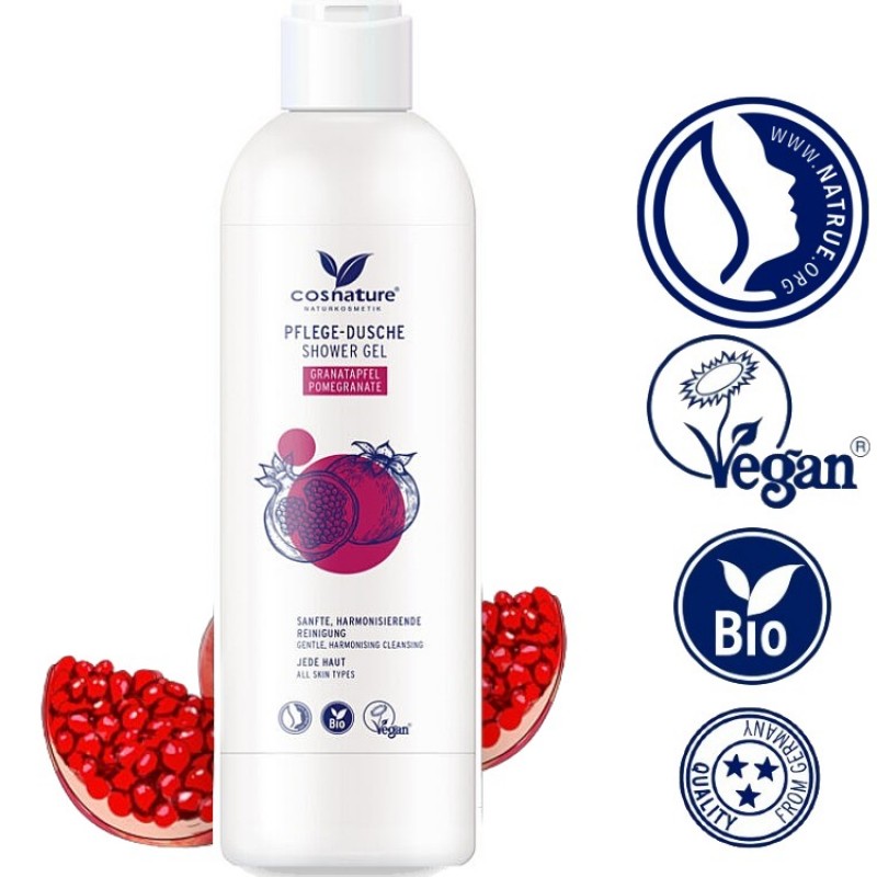 Βιολογικό αφρόλουτρο με Ρόδι 250ml Cosnature