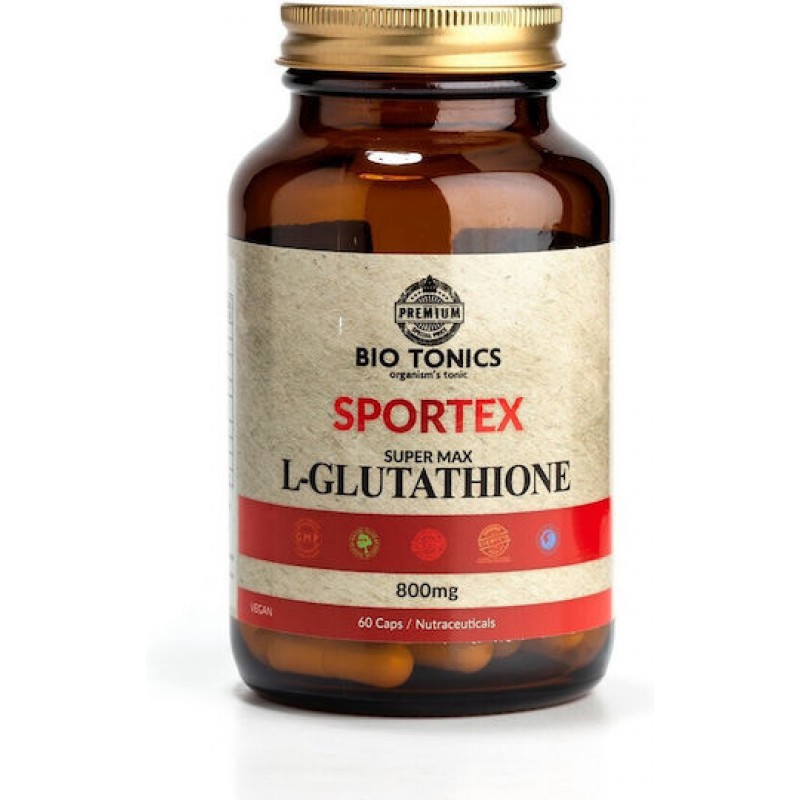 L – GLUTATHIONE (ΓΛΟΥΤΑΘΕΙΟΝΗ – ΑΝΤΙΟΞΕΙΔΩΤΙΚΟ) Super Max 800mg 60 Vegan Caps BIO TONICS
