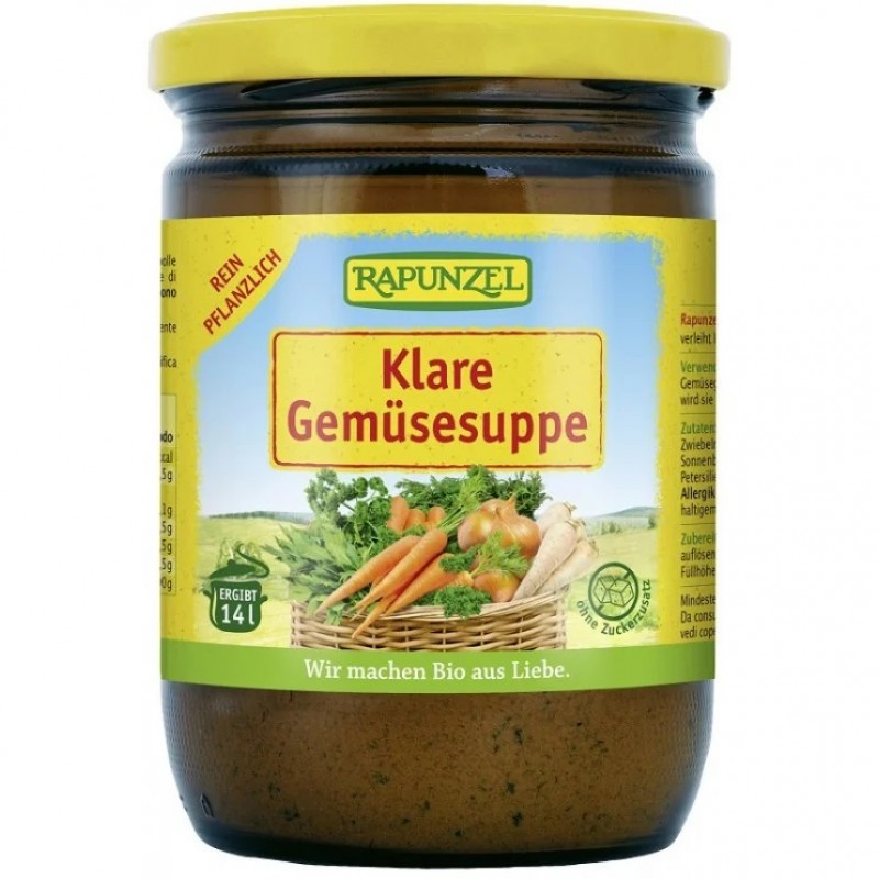 Βιολογικός ζωμός λαχανικών σε βάζο 250gr Rapunzel 