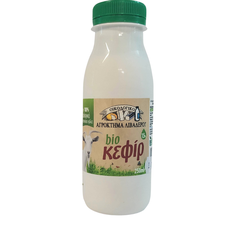 Βιολογικό κεφίρ κατσικίσιο 1,5% λιπαρά 250ml Αγρόκτημα Λιβαδερού Βιολογικό κεφίρ κατσικίσιο 1,5% λιπαρά 250ml Αγρόκτημα Λιβαδερού