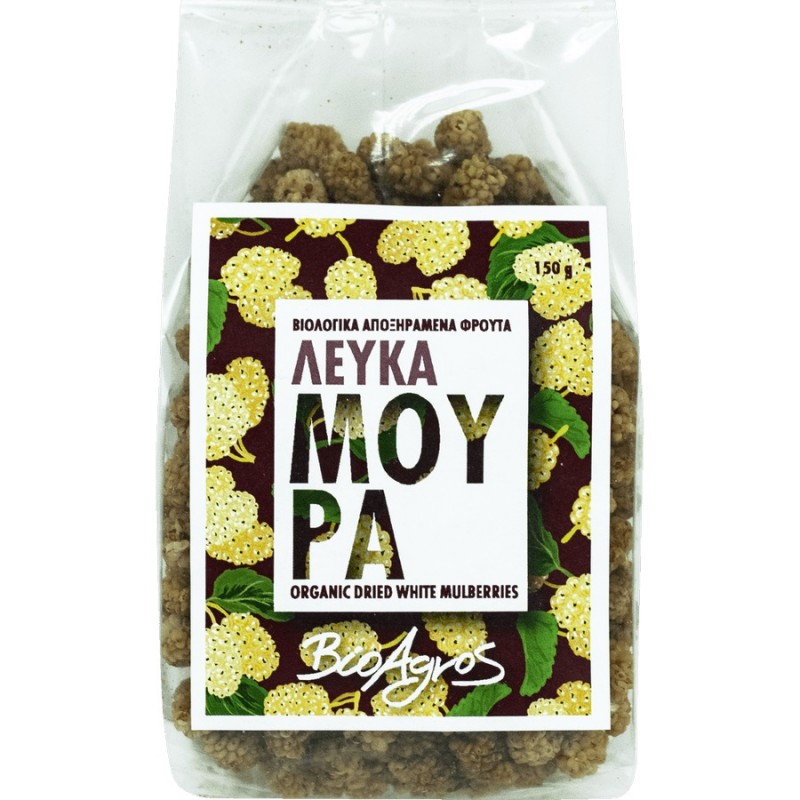 Βιολογικά λευκά μούρα αποξηραμένα 150gr Βιοαγρός