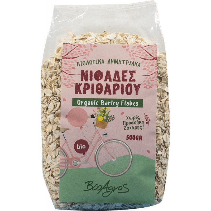 Βιολογικές Νιφάδες Κριθαριού 500gr Βιοαγρός 