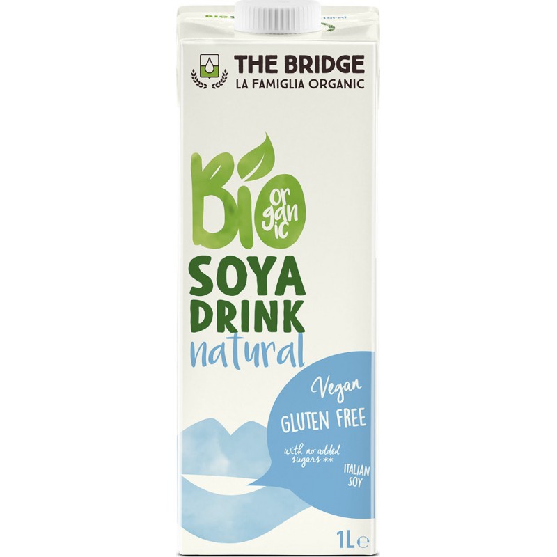 Βιολογικό Ρόφημα Σόγιας φυσικό χωρίς γλουτένη "The Bridge" 1L