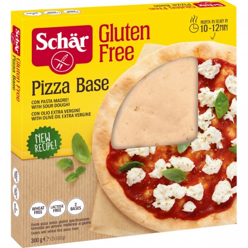 Βιολογική βάση πίτσας vegan χωρίς γλουτένη & χωρίς λακτόζη (2τμχ) "Schar" 300gr