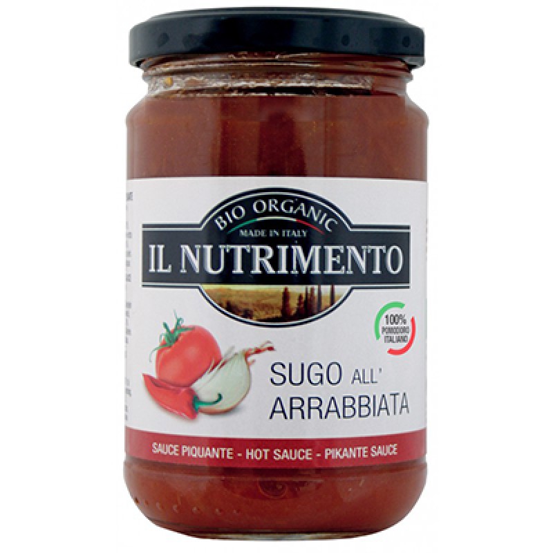 Βιολογική Σάλτσα ντομάτας καυτερή (Arrabiata) "Il nutrimento"   280gr